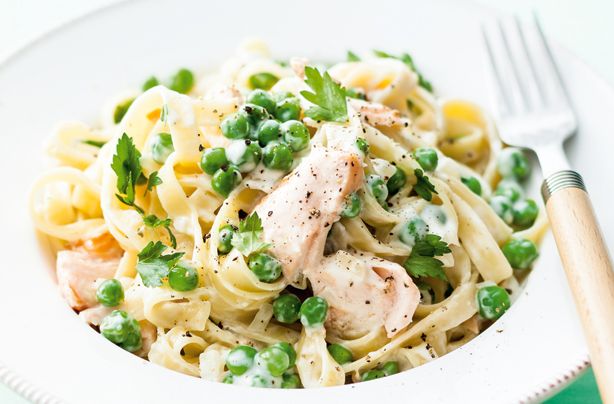 20. Creamy salmon tagliatelle