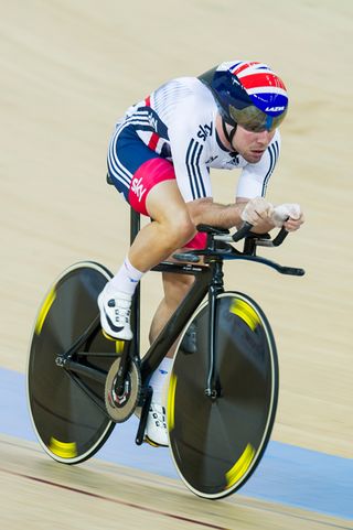 Mark Cavendish of Great Britain in action on his Men's Omnium Individual Pursuit