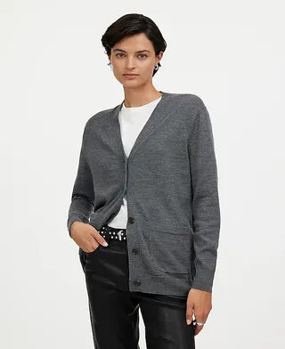 madewell, Boyfriend-Cardigan aus Merinowolle