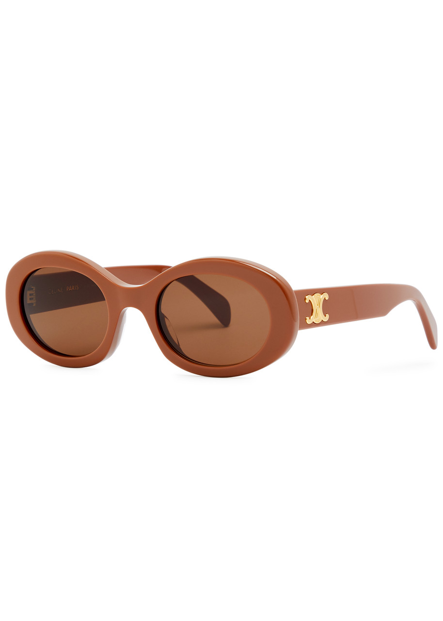 Oval-Frame Sunglasses