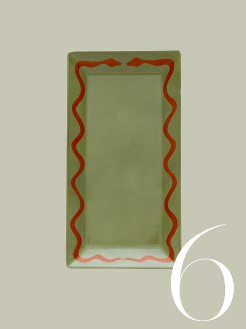 Matilde Argiolas Hand-Painted Double Serpent Tray