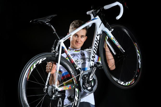Michal Kwiatkowski and his new set of wheels