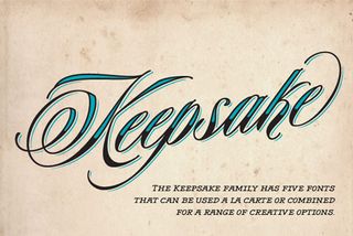 Keepsake tattoo font