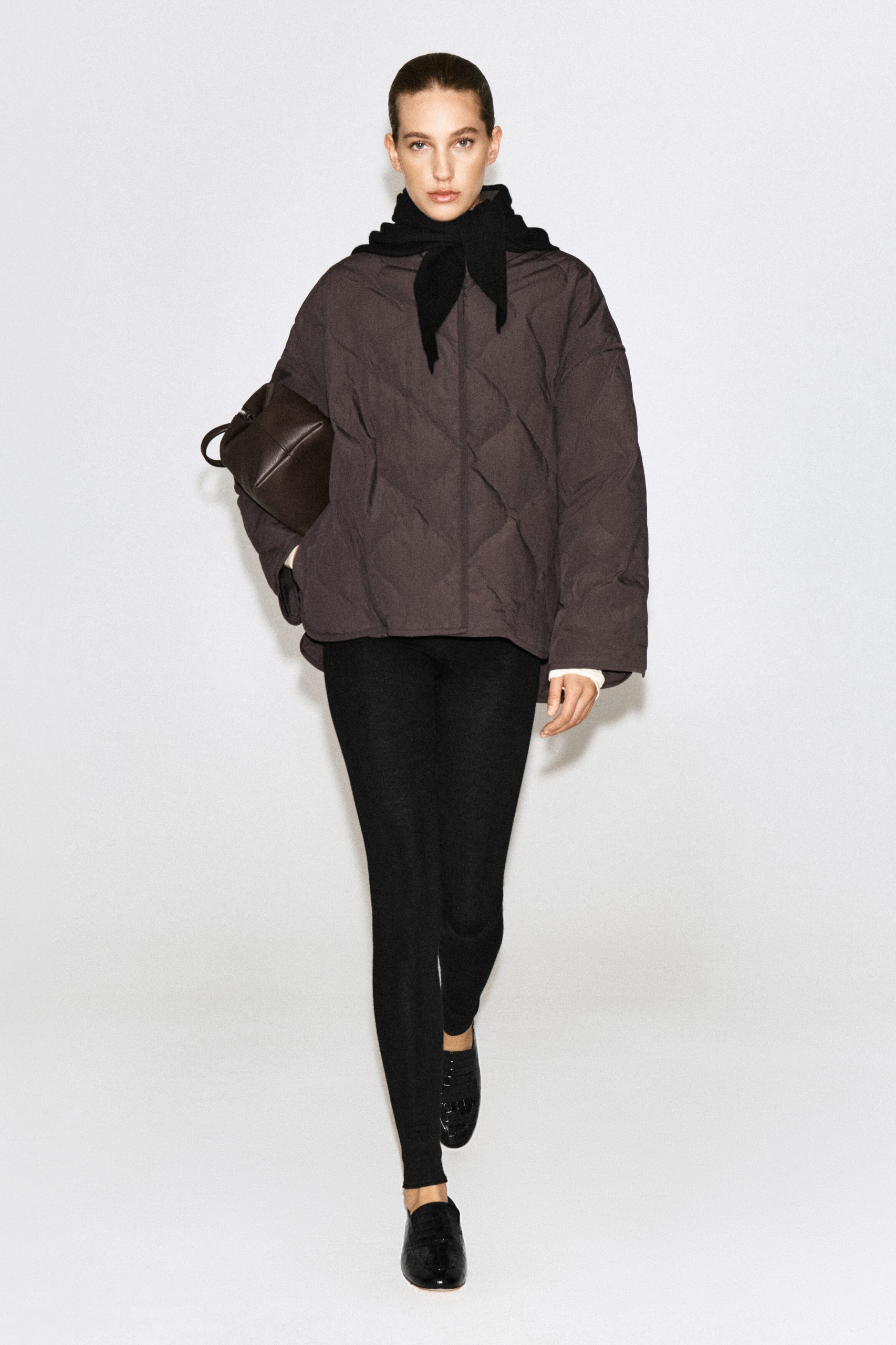 Shawl-Collar Quilted Jacket