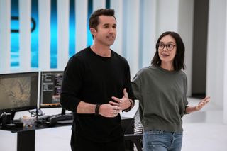 Rob McElhenney and Charlotte Nicdao in “Mythic Quest” season three