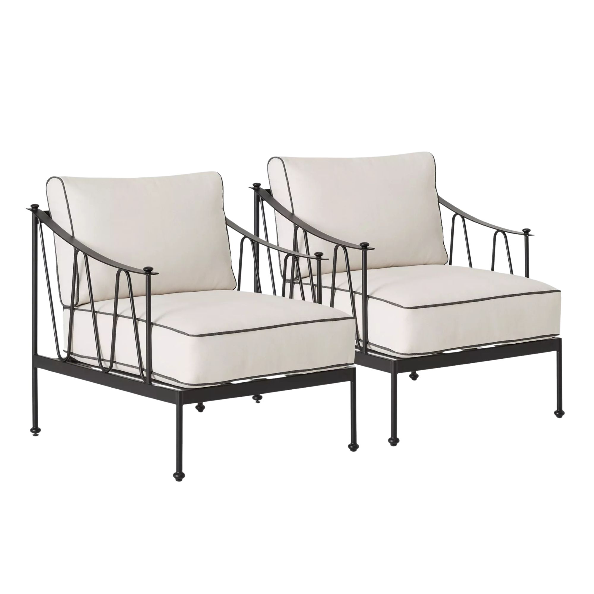 John Lewis, Solara Metal Garden Lounge Chair, Set of 2