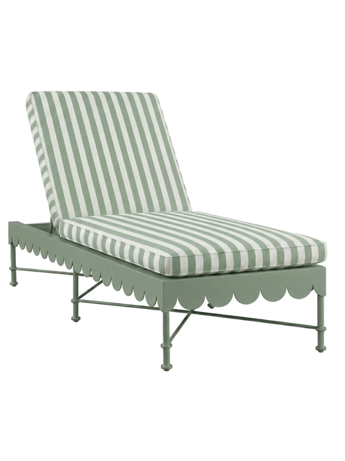 Delphine Scalloped Outdoor Chaise