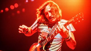 Joe Walsh of The Eagles performs live on stage, New York, October 1979