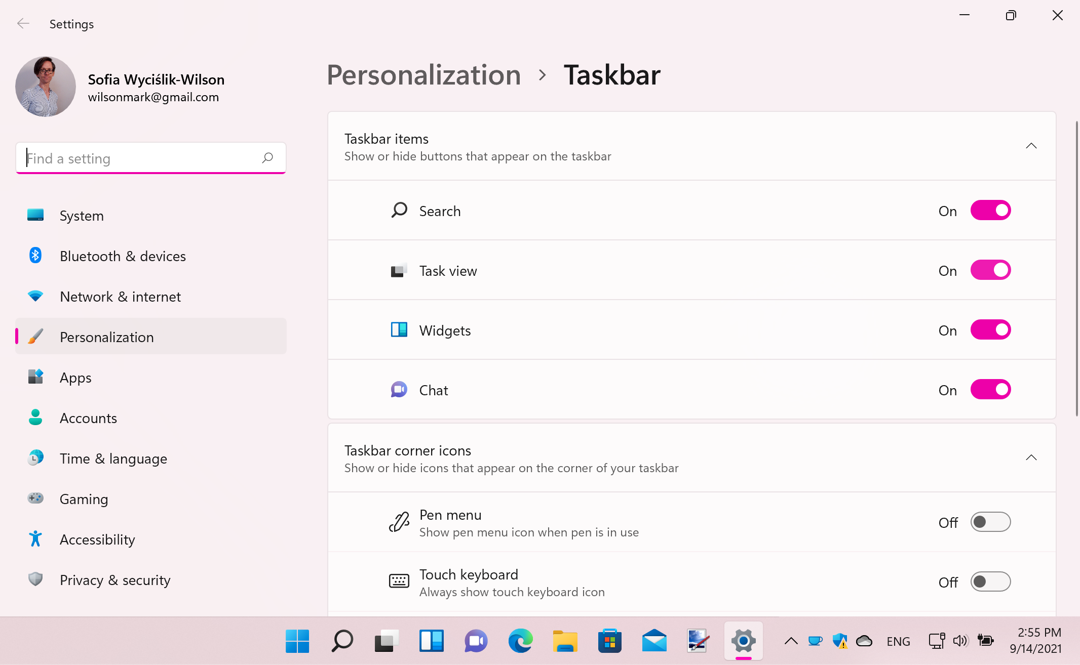 Capture d'écran des bureaux virtuels de Windows 11
