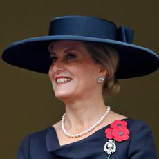 Kate Middleton and Duchess Sophie both wear black outfits for Remembrance Day with red poppies to honor fallen soldiers