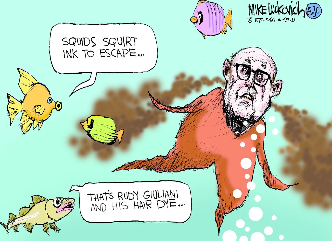 Political Cartoon U.S. giuliani fbi raid