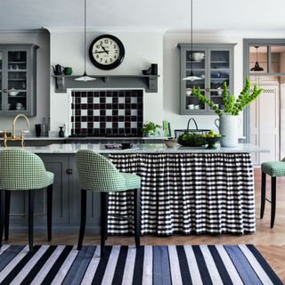 kitchen with chair and carpet