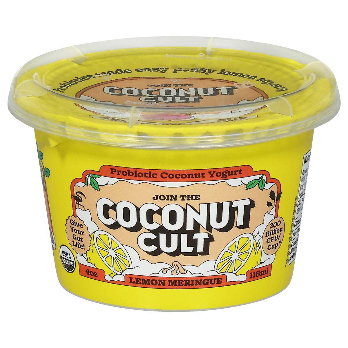 The Coconut Cult Organic Lemon Meringue Coconut Yogurt - 4oz