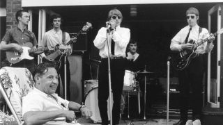 The Yardbirds perform for Lord Ted Willis on a sun lounger