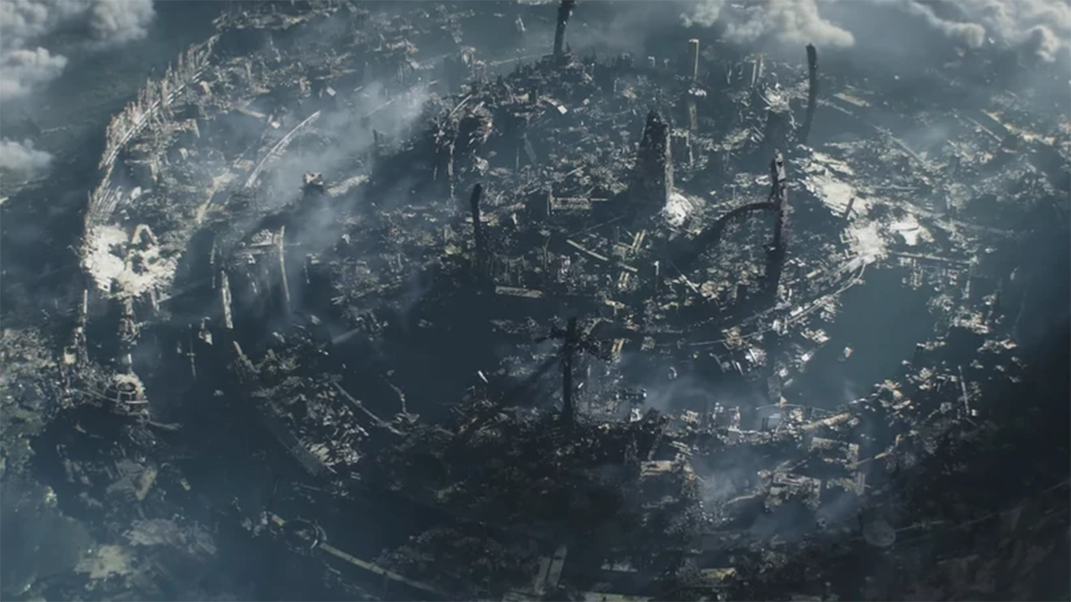 An image of Mandalore&#039;s destruction.