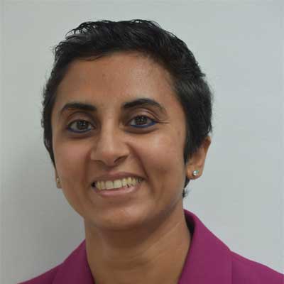 headshot of female architect Tina Patel