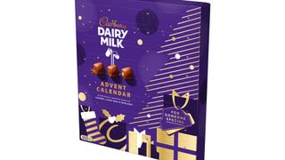 Cadbury chunks chocolate advent calendar on white background