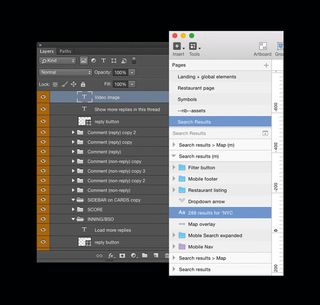 While Sketch varies from Photoshop in that it stores all of its pages within one document, they both handle layering, grouping and organisation in a similar way