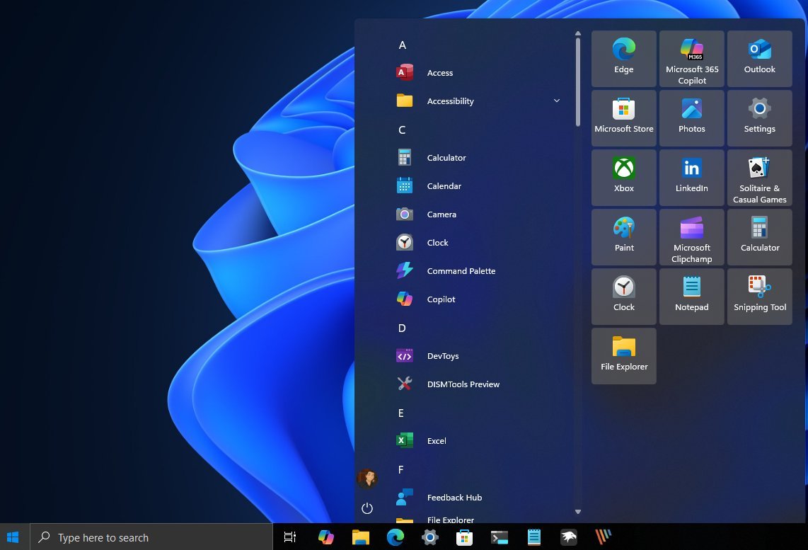 WindHawk classic Start menu