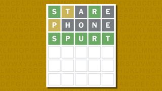 Wordle answer 837 on a yellow background