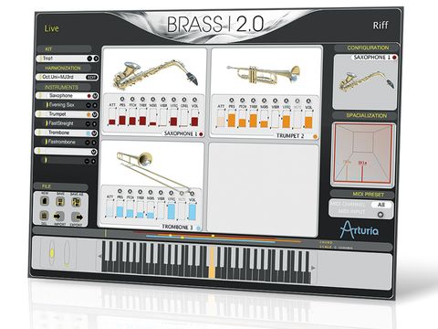 Brass 2 emulates the sax, trumpet and trombone.