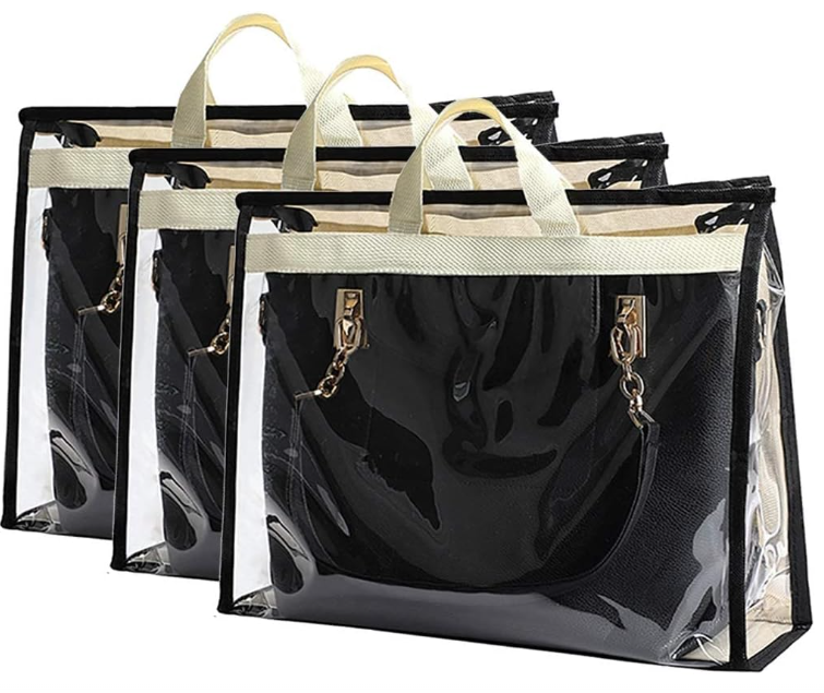 Handbag dust bag storage.