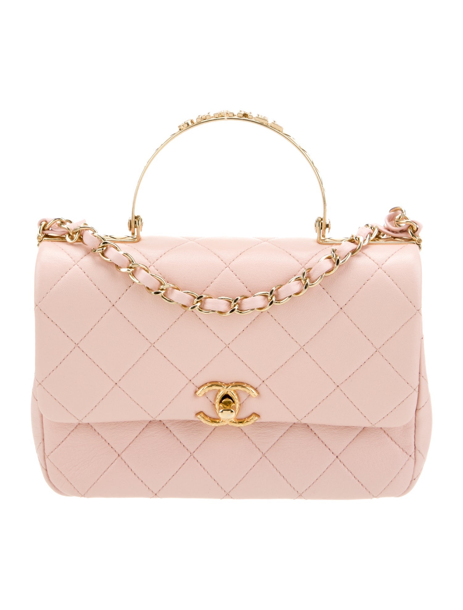 2024 Quilted Top Handle Flap Bag