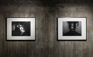 Hiroshi Sugimoto photographs on wall