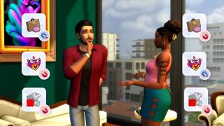 The Sims 4 Lovestruck trailer - two Sims each have turn ons and turn offs about each other