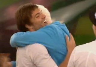 Darnell was the first person to leap up and give Dale a hug after the announcement