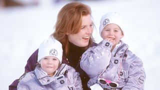 Princesses Beatrice And Eugenie On A Skiing Holiday With Their Mother The Duchess Of York
