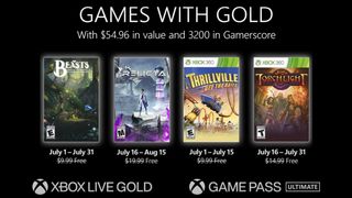 Image of Xbox Games with Gold for July 2022.