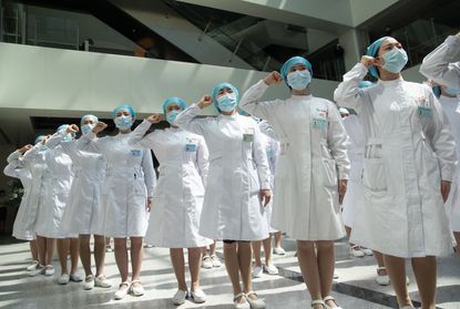 Nurses in Wuhan mark International Nurses Day