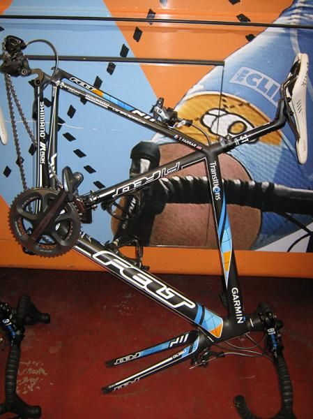 Almost ready. The bike that could carry Tyler Farrar to Vuelta glory.