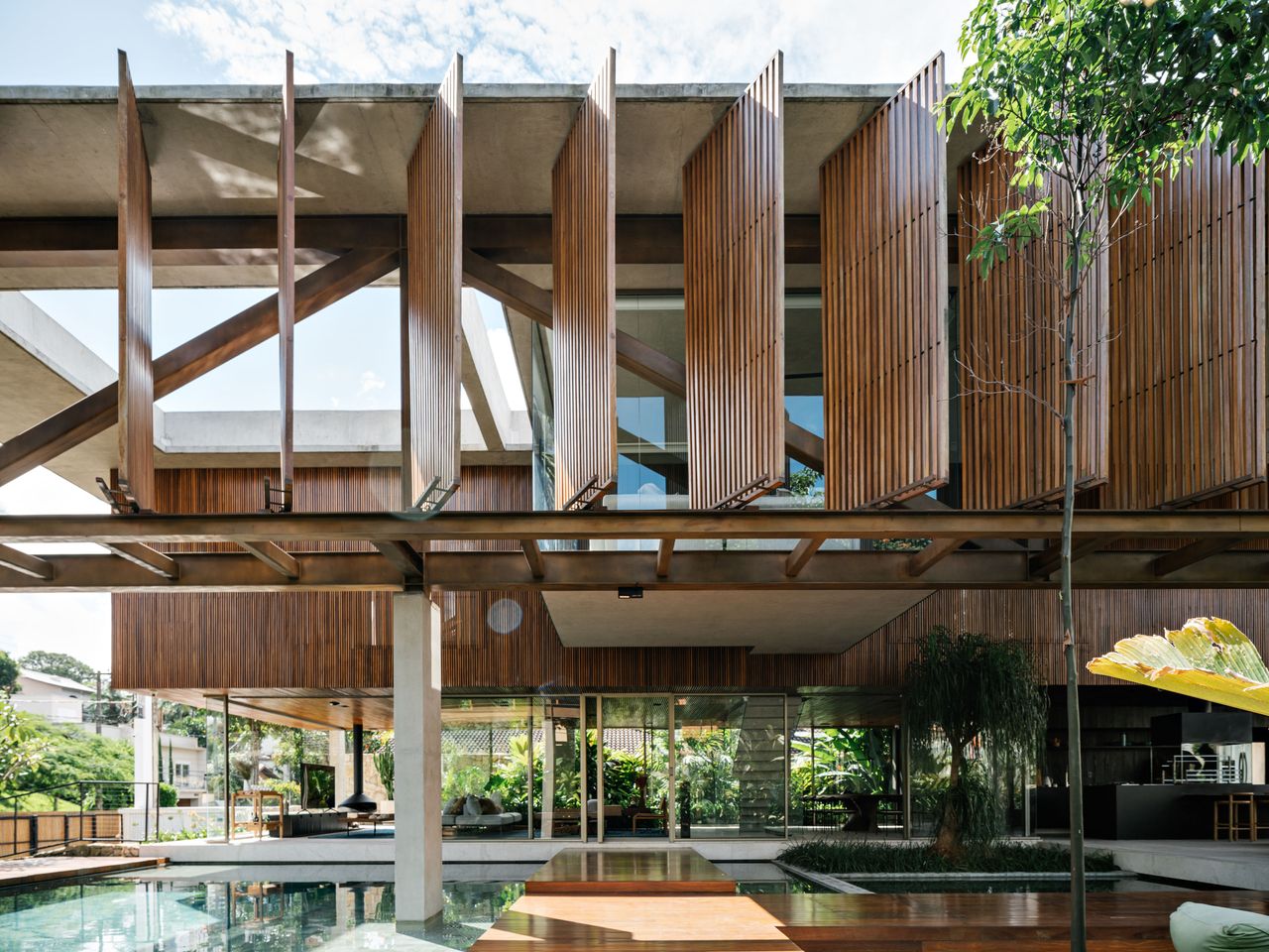 Casa Cumaru by FGMF Arquitetos, São Paulo, Brazil is a residential oasis