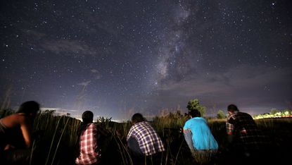People watch for the Perseid meteor shower