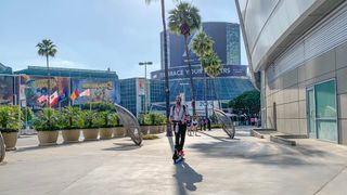 electric scooter outside of the Los Angeles Convention Center in June 2019
