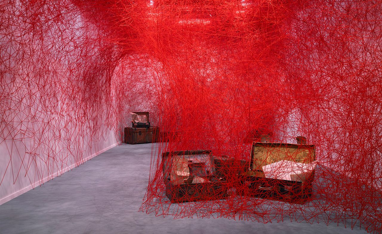 Turning World by Chiharu Shiota, 2018