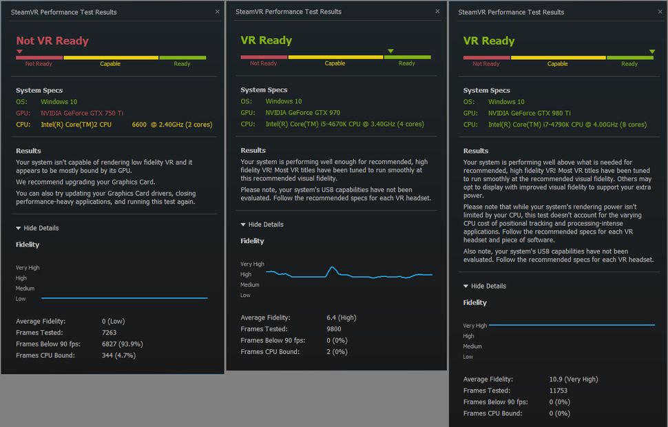 Steamvr performance test не видит видеокарту