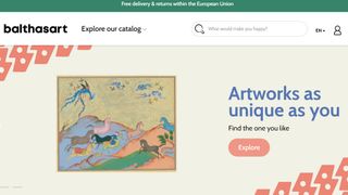 Screen shot of the balthasart online art gallery