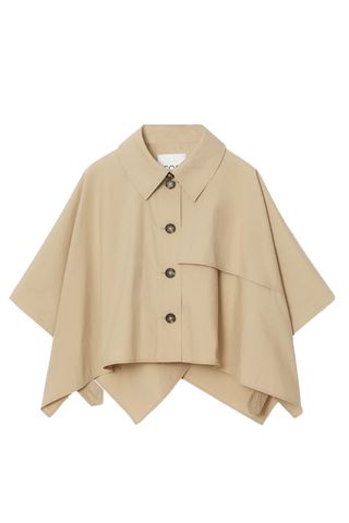 Cropped Trench Coat Cape