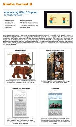 KF8's new HTML5 and CSS3 support should improve the formatting in Kindle books