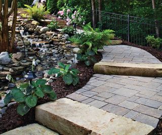 curved stepped path from Belgard