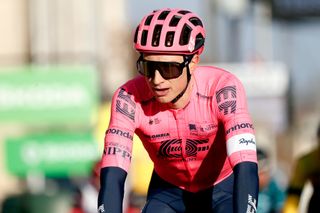 SAINTCYRLECOLE FRANCE MARCH 07 Arrival Neilson Powless of United States and Team EF Education Nippo during the 79th Paris Nice 2021 Stage 1 a 166km stage from SaintCyrlEcole to SaintCyrlEcole ParisNice on March 07 2021 in SaintCyrlEcole France Photo by Bas CzerwinskiGetty Images