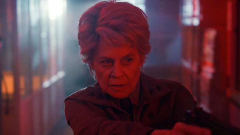 Linda Hamilton in a wild wig in Stranger Things Season 5