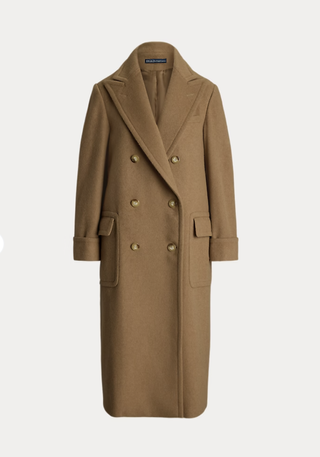 A camel coat from Ralph Lauren