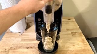 Thick consistency of frappe made using Ninja Slushi machine