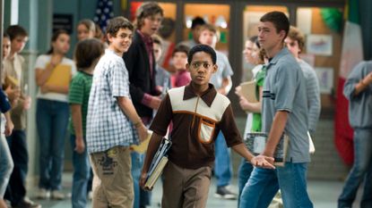 "Everybody Hates Sausage"--Chris (Tyler James Williams) at the predominantly white middle school, Corleone Junior High in the fiercely Italian neighborhood of South Shore, in EVERYBODY HATES CHRIS on UPN. 