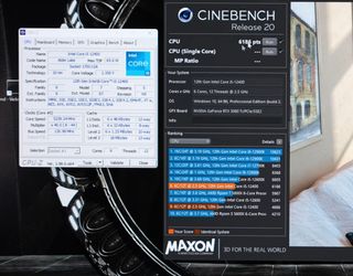 screenshot of an i5 12400 operating at over 5.2 GHz