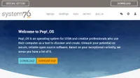 Website screenshot of Pop!_OS